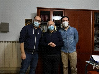 Don Giancarlo con Giuseppe Sarnataro e Vincenzo Guadagno